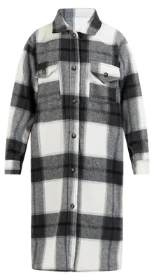 Image de Manteau pour femmes VANJA - noir, mélange laine et coton, taille S