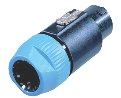 Produktbild von Neutrik NTR-NL8FC, Schwarz, Blau, Messing, Polyamid, Zink Stahl, UL,CSA, UL 94 HB, IEC 68-2-20, -30 - 80 °C, 35,4 mm, 85 mm