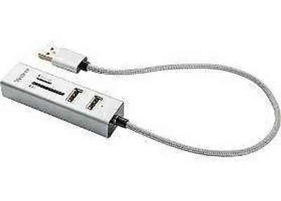 Productafbeelding van YENKEE YHC 101SR USB 2.0-hub en kaartlezer