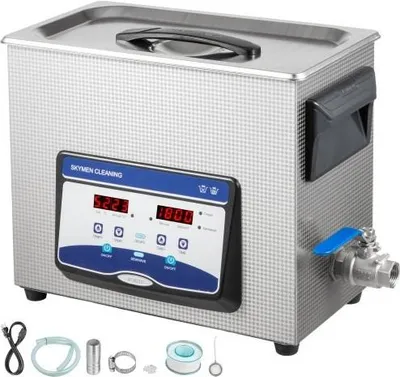 Produktbild von VEVOR Ultraschallreiniger, 6,5 l, Ultraschallgerät zur Schmuckreinigung, digitaler Ultraschall-Teilereiniger, Heizung, Timer, Schmuckreinigungsset, industrieller Schallreiniger für Schmuck, Uhren, Ringe, Zahnglas