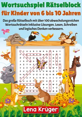 Produktbild von Wortsuchspiel Rätselblock für Kinder von 6 bis 10 Jahren
