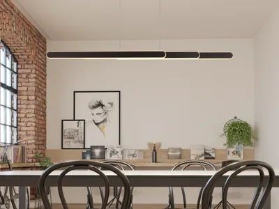 Produktbild von Trio Leuchten LED Pendelleuchte Helios 343310332 Metall Schwarz matt 48W Dimmer