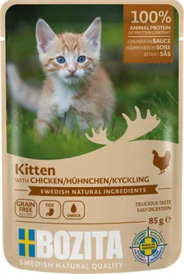 Produktbild von Bozita 85gx12 Pouch Hühnchen für Kitten