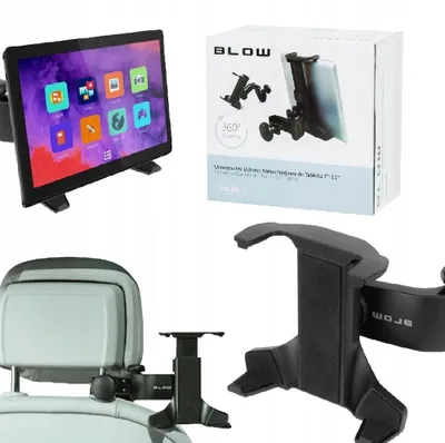 Zdjęcie produktu dla Uchwyt samochodowy tabletu na zagłówek obrotowy BLOW do tablet 7-12cali
