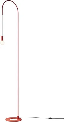 Immagine prodotto di Zafferano - Lampada da Terra Filo, Orientabile 200°, Metallo Verniciato Lampadina E27 max 60W inclusa, H231cm - Rossa