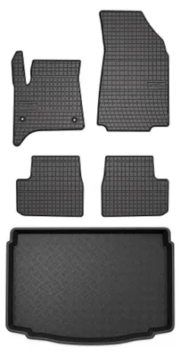 Produktbild von Gummimatten + Kofferraumwanne für Fiat Grande Panda 2025- – Schwarz, passgenau – Wielganizator SolidPRO