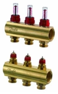 Produktbild von DANFOSS FBH-Verteiler FHF-F 3 Kreise Durchflussanzeige