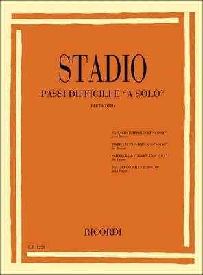 Produktbild von Passi difficili e a solo per fagotto