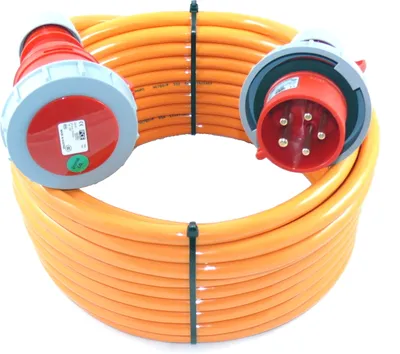 Produktbild von CEE Verlängerungskabel Starkstrom wasserdicht H07BQ 5G4 5x4 32A IP67 5-50m, Größe:5G4/ 50m