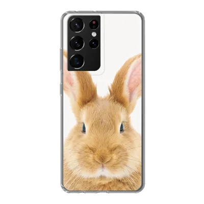 Produktbild von MuchoWow® Handyhülle Schutzhülle Hülle für Samsung Galaxy S21 Ultra Kinder - Kaninchen - Kind - Mädchen - Jungen Silikon Softcase Handy Hülle - Mobiltelefon
