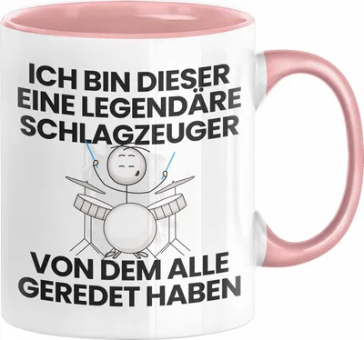 Produktbild von Schlagzeuger Geschenk Tasse Lustige Geschenkidee Geburtstag für Schlagzeuger Ich Bin Dieser Legendäre Schlagzeuger Von Dem Alle Geredet Haben Kaffee-Becher (Rosa)