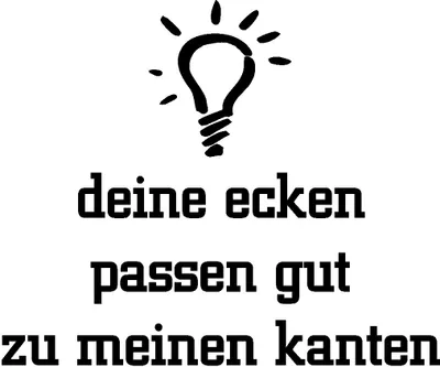 Produktbild von Wandtattoo - Deine Ecken passen gut zu meinen Kanten - Spruch