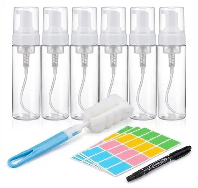 Productafbeelding van Set van 6 Schuimflessen met Sponsborstel 200 ml