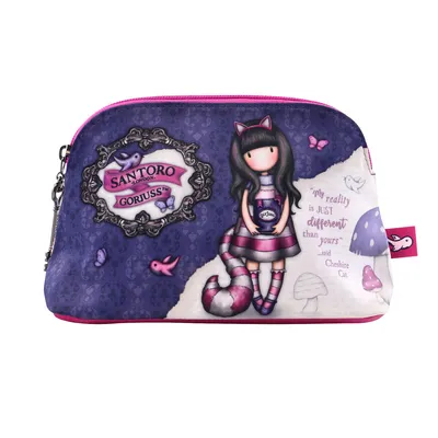 Produktbild von Reise-Toilettentasche Gorjuss Cheshire cat Lila (21 x 14 x 8.5 cm)