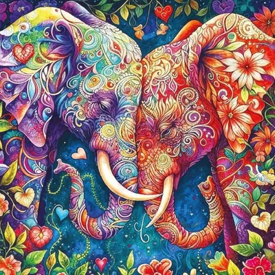 Productafbeelding van KUNSTPUZZLE Puzzel Olifant 1000 stukjes