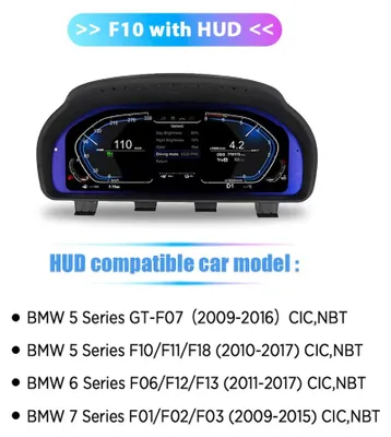 Imagen del producto de Panel de control digital: Cóctel virtual con pantalla LED de 12,3 pulgadas, HUD (Head-Up Display) y compatibilidad con Apple CarPlay