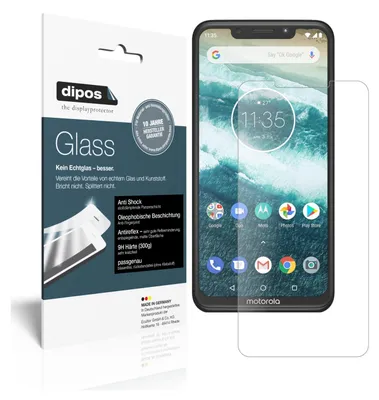 Produktbild von 2x Schutzfolie für Motorola One Power matt - Anti-Shock 9H Folie dipos Glass