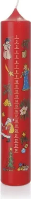 Produktbild von Adventskalenderkerze in rot 265 x 50 mm, Kalenderkerze Advent
