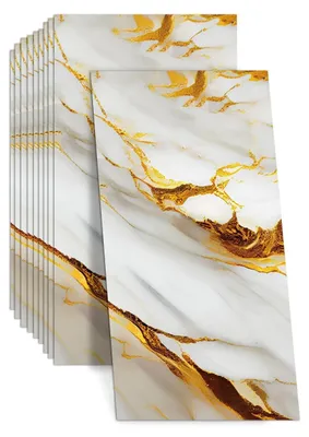 Imagen del producto de Revestimiento para paredes, autoadhesivo, 10 unidades, aspecto mármol, 60x30 cm