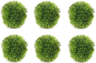Produktbild von 6er Set künstliche Deko Graskugeln Grasbälle grün D. 15cm Emerald Kunstblumen
