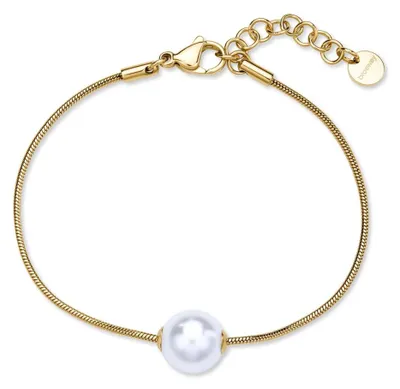 Immagine prodotto di Affascinante bracciale placcato oro con perla sintetica Perfect BPC53