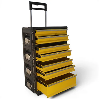 Produktbild von ALEOS. Metall Werkzeugtrolley Werkstattwagen XXL Type: 305BBBC -> jetzt mit Schubladenverriegelung und Schloss