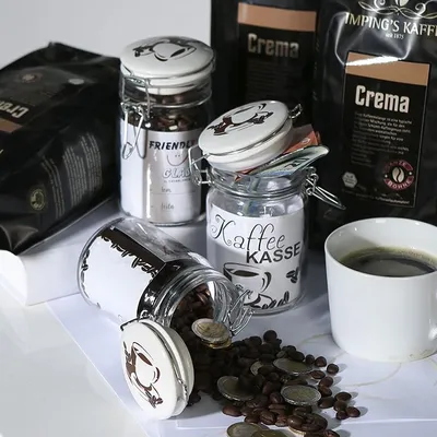 Zdjęcie produktu dla Casablanca Friendly Glas Kaffeekasse   Höhe: 12 cm  Ø 6.50 cm 87968