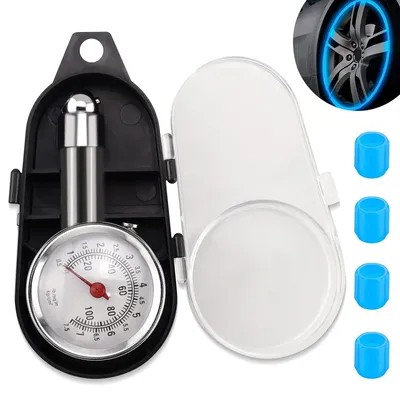 Zdjęcie produktu dla Cyfrowy miernik ciśnienia w oponach - Manometr do opon - 0-100 psi / 0-5 bar - Do samochodu, motocykla i roweru