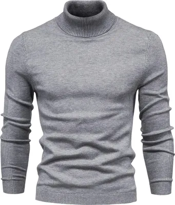 Obrázok produktu pre Pánsky jednofarebný, jemne pletený pulóver s polovičným alebo vysokým golierom. Strih: slim fit. Pánsky sveter, zimné, teplé vrchné oblečenie, bežné, mikina, zimný pulóver, základný model na každodenné nosenie