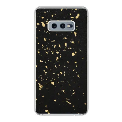 Produktbild von MuchoWow® Handyhülle Schutzhülle Hülle für Samsung Galaxy S10e Goldene Flocken auf schwarzem Hintergrund Silikon Softcase Handy Hülle - Handy