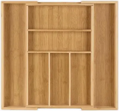 Image de Boîte à couverts extensible en bambou taille M