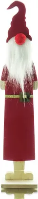Produktbild von Weihnachtsmann Rot mit Stoffapplikationen 40 cm - Holz