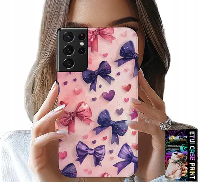 Zdjęcie produktu dla Etui Do Samsung Galaxy S21 Ultra - Kolorowe Wstążki Wstążka Wzory + Folia
