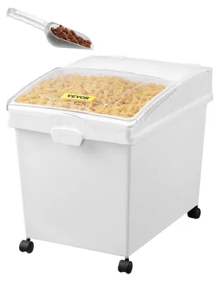 Immagine prodotto di VEVOR Contenitore per Conservazione del Riso Cibo per Animali Domestici 40 Litri 3 Pezzi, Contenitore per Ingredienti da Cucina Cereali Farina Contenitori per Alimenti con Ruote Coperchio Ermetico