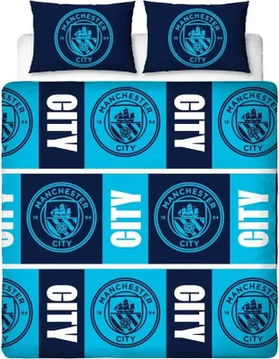 Produktbild von Manchester City FC - "91 Rotary" Bettwäsche-Set, wendbar AG4120 (Einzelbett) (Blau/Marine)
