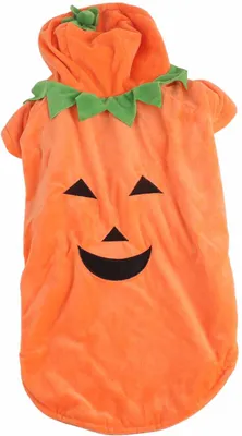 Produktbild von Halloween-Kürbis-Hundekleidung, süßes warmes Kostüm für mittelgroße und große Hunde, Herbst und Winter, Orange, 2XL