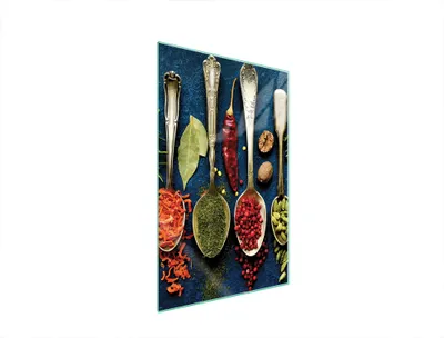 Produktbild von Herdabdeckplatte 35x52 Glaskeramikkochfeld Abdeckung Spritzschutz Glasplatte Deko Schneidebrett Schiefer Gewürze