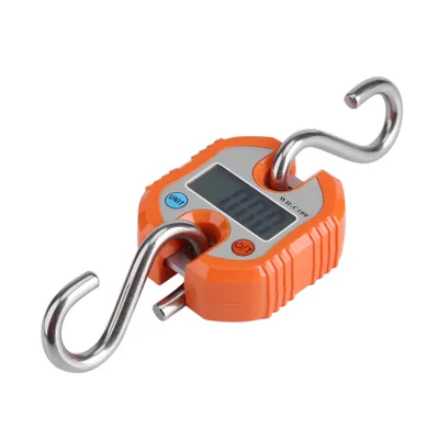 Produktbild von WeiHeng Tragbare Kran-LCD-Digital-Elektronik-Haken-Hängewaage, Schlaufenwaage, Orange