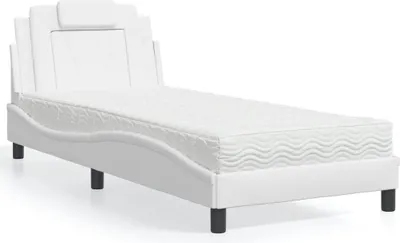Produktbild von vidaXL Bett "Viana" mit Matratze Weiß 80x200 cm Kunstleder
