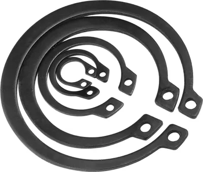 Produktbild von Satz von 300 Sicherungsringen - Außenhaltering - Nutringe - Sprengringe Sortiment - Schwarze elastische Halteringe - Klemmringe - Durchmesser 3-32 mm - Inklusive Kunststoffsortimentsbox