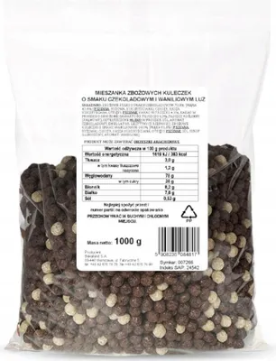 Produktbild von BAKALLAND Duo Balls Frühstücksflocken Schokolade und Vanille 1 kg