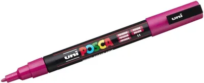 Produktbild von Fasermaler Uni Posca PC-3M 0,9-1,3mm fuchsia Packung mit 6 Stück