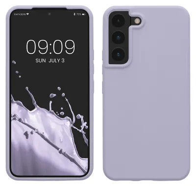 Produktbild von kwmobile Handyhülle für Samsung Galaxy S22 Hülle - Case Silikon - Kabelloses Laden - Schutzhülle Cover in Pastell Lavendel