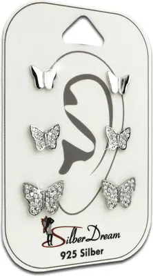 Image de SilberDream Set de 3 boucles d'oreilles Boucles d'oreilles 925 Argent Zirconia Femme SDS622WJ