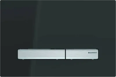 Produktbild von GEBERIT Betätigungsplatte Sigma 50 Platte schwarz glänzend / Taster chrom glänzend 115.788.DW.2