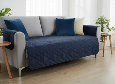 Zdjęcie produktu dla Pokrowiec na sofę MIKKA niebieski 170x210 cm, 200x220 cm Mybesthome Rozmiar: 200x220 cm