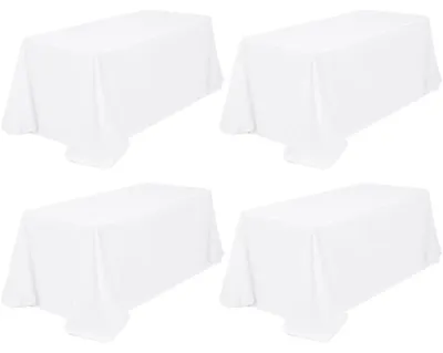 Produktbild von Tischdecken Polyester Rechteckig Weiß 229x396 cm 4 Stück
