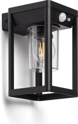 Produktbild von Wandleuchte Außen Solar LED 2W Aluminium mit Bewegungssensor Devah Schwarz