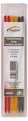 Produktbild von Farbminenset / Graphitminenset 6tlg farblich sortiert für Tiefenlochmarker