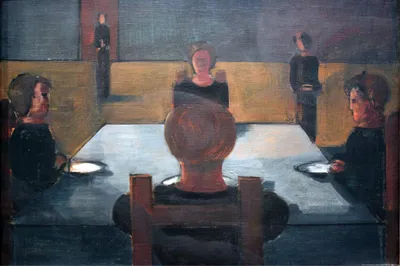 Produktbild von Oskar Schlemmer Kunstdruck Bild - Tischgesellschaft, 1935 (80 x 120 cm)